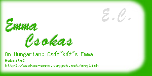 emma csokas business card